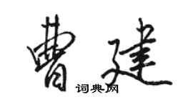 駱恆光曹建行書個性簽名怎么寫