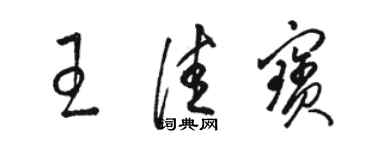 駱恆光王佳寶草書個性簽名怎么寫