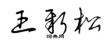 曾慶福王新松草書個性簽名怎么寫