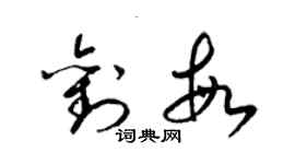 梁錦英劉敏草書個性簽名怎么寫