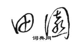 駱恆光田園草書個性簽名怎么寫