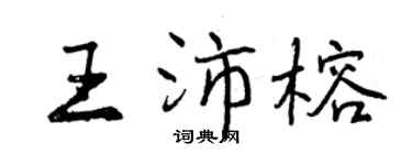 曾慶福王沛榕行書個性簽名怎么寫