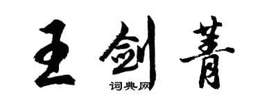 胡問遂王劍菁行書個性簽名怎么寫