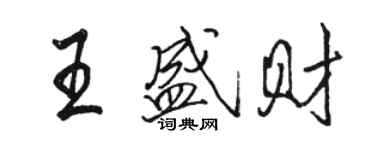 駱恆光王盛財行書個性簽名怎么寫