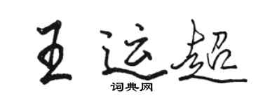 駱恆光王運超行書個性簽名怎么寫