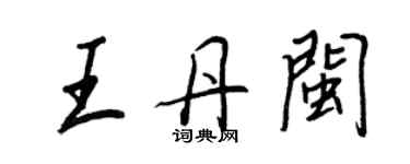 王正良王丹閩行書個性簽名怎么寫