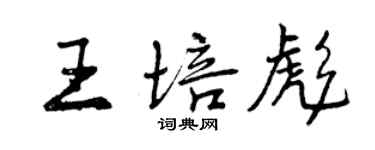 曾慶福王培彪行書個性簽名怎么寫