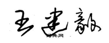 朱錫榮王建毅草書個性簽名怎么寫