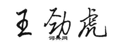 駱恆光王勁虎行書個性簽名怎么寫