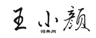 駱恆光王小顏行書個性簽名怎么寫