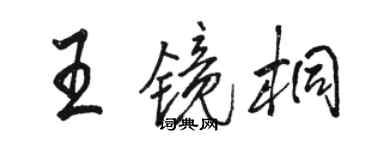 駱恆光王鏡桐行書個性簽名怎么寫
