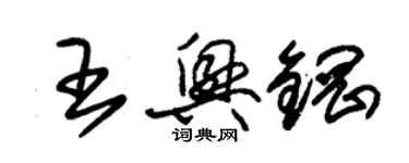 朱錫榮王興鋼草書個性簽名怎么寫