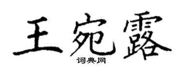 丁謙王宛露楷書個性簽名怎么寫
