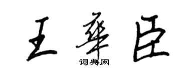 王正良王華臣行書個性簽名怎么寫