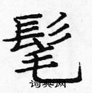 龐中華寫的硬筆楷書髦