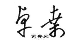 駱恆光卓桑草書個性簽名怎么寫