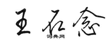 駱恆光王石念行書個性簽名怎么寫