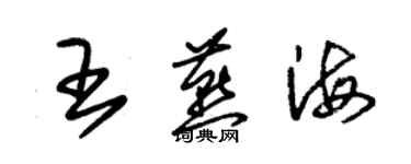 朱錫榮王燕海草書個性簽名怎么寫