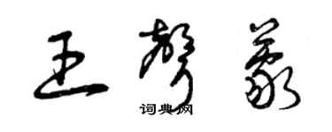 曾慶福王聲蒙草書個性簽名怎么寫