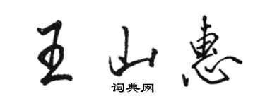 駱恆光王山惠行書個性簽名怎么寫