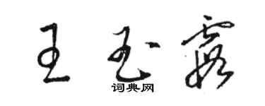 駱恆光王玉霞草書個性簽名怎么寫