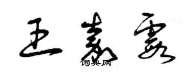 曾慶福王嘉霞草書個性簽名怎么寫