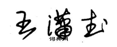 朱錫榮王瀟武草書個性簽名怎么寫