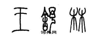 陳墨王舒林篆書個性簽名怎么寫