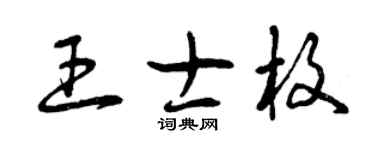 曾慶福王士枚草書個性簽名怎么寫