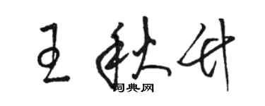 駱恆光王秋竹草書個性簽名怎么寫
