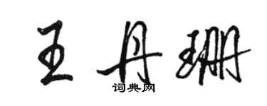 駱恆光王丹珊行書個性簽名怎么寫