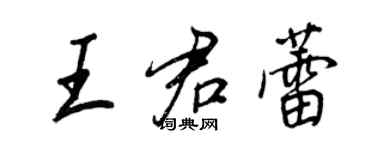 王正良王君蕾行書個性簽名怎么寫