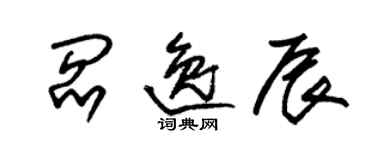 朱錫榮閻逸辰草書個性簽名怎么寫