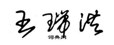 朱錫榮王瑞洪草書個性簽名怎么寫