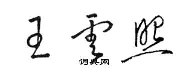 駱恆光王雲照草書個性簽名怎么寫