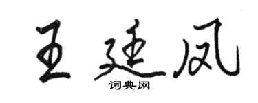 駱恆光王廷鳳行書個性簽名怎么寫