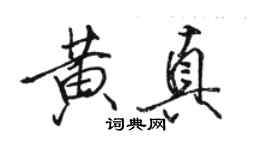 駱恆光黃真行書個性簽名怎么寫