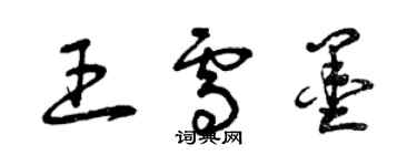 曾慶福王雪墨草書個性簽名怎么寫