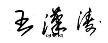 朱錫榮王漢濤草書個性簽名怎么寫