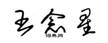 朱錫榮王念星草書個性簽名怎么寫