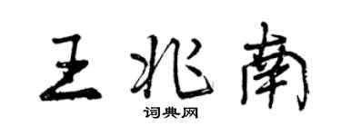 曾慶福王兆南行書個性簽名怎么寫