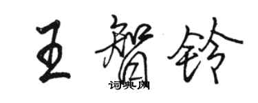 駱恆光王智鈴行書個性簽名怎么寫