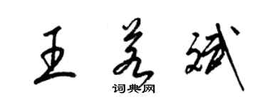 梁錦英王若斌草書個性簽名怎么寫