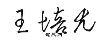 駱恆光王培尤草書個性簽名怎么寫