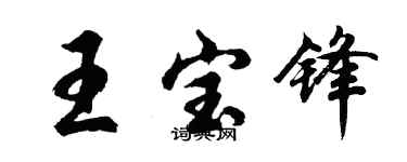 胡問遂王寶鋒行書個性簽名怎么寫