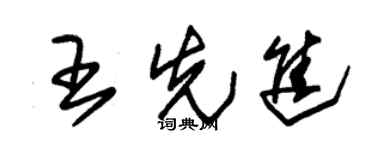 朱錫榮王先進草書個性簽名怎么寫