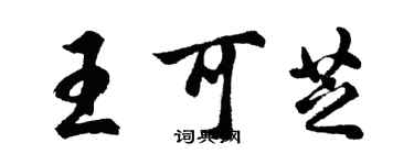 胡問遂王可芝行書個性簽名怎么寫