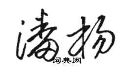 駱恆光潘楊草書個性簽名怎么寫