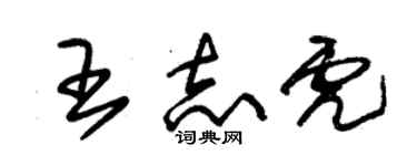 朱錫榮王志虎草書個性簽名怎么寫