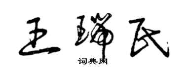 曾慶福王瑞民草書個性簽名怎么寫